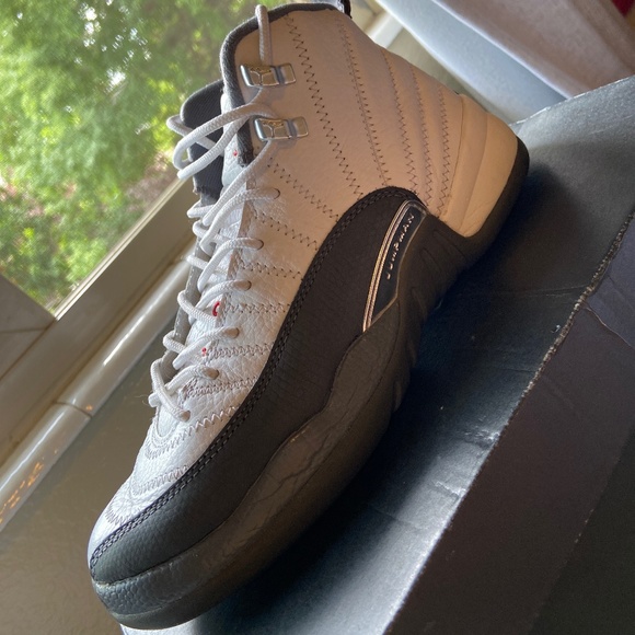 jordan 12 white dark grey gs